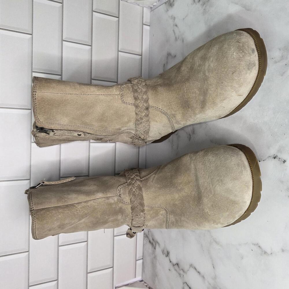Teva Womens Delavina Braided Suede Waterproof Zip Up Strap Ankle Booties Sz 9.5